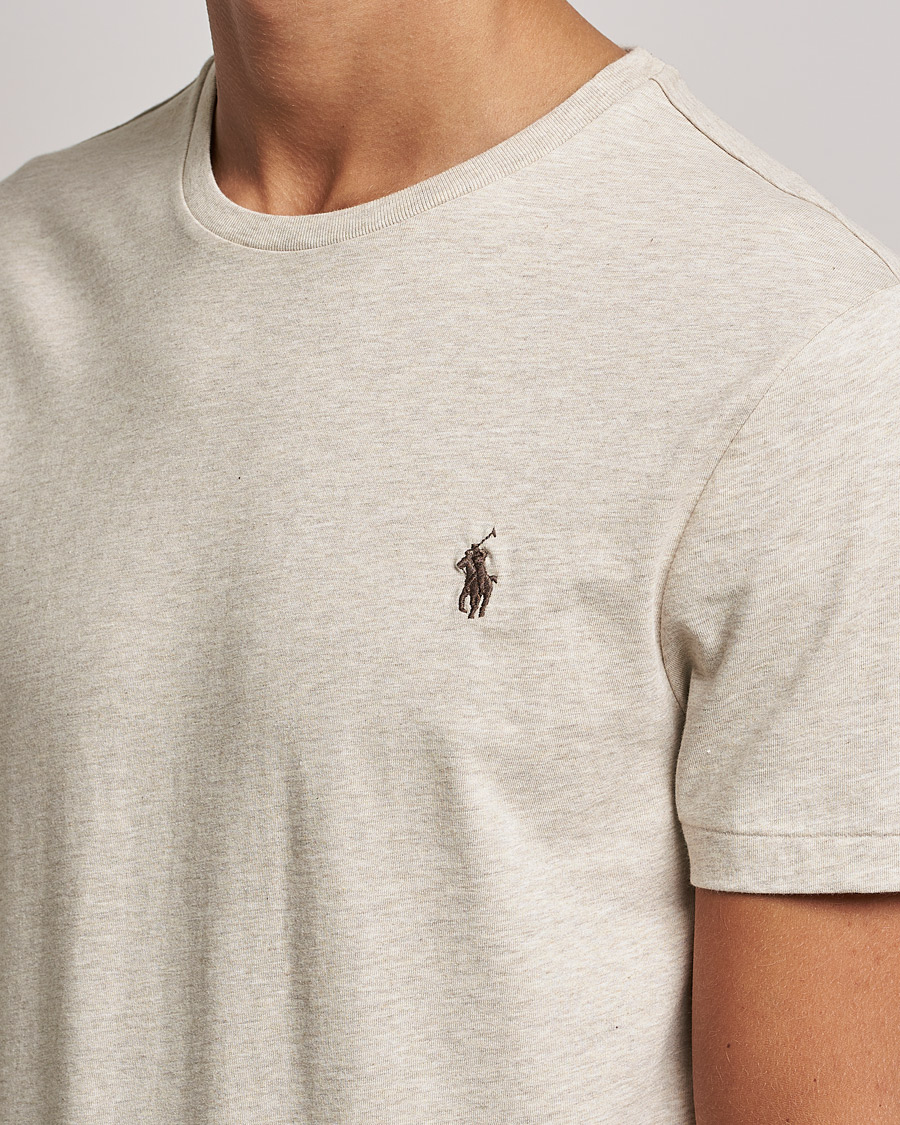 Herre | T-Shirts | Polo Ralph Lauren | Custom Slim Fit Polo Expedition Dune Heather