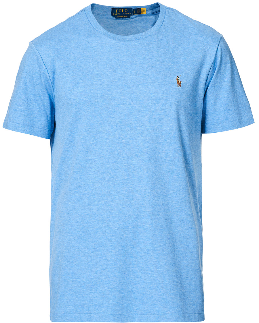 Herre | T-Shirts | Polo Ralph Lauren | Luxury Pima Cotton Crew Neck Tee Soft Royal Heather