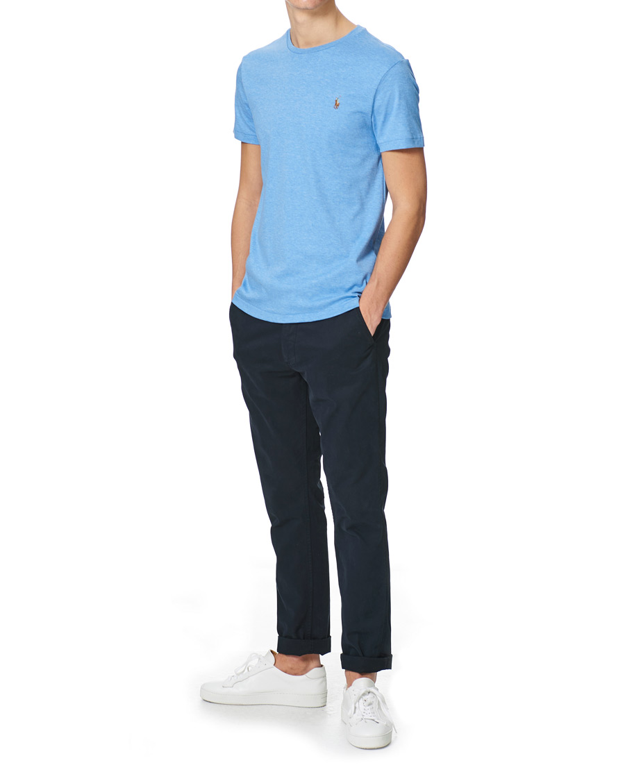 Herre | T-Shirts | Polo Ralph Lauren | Luxury Pima Cotton Crew Neck Tee Soft Royal Heather