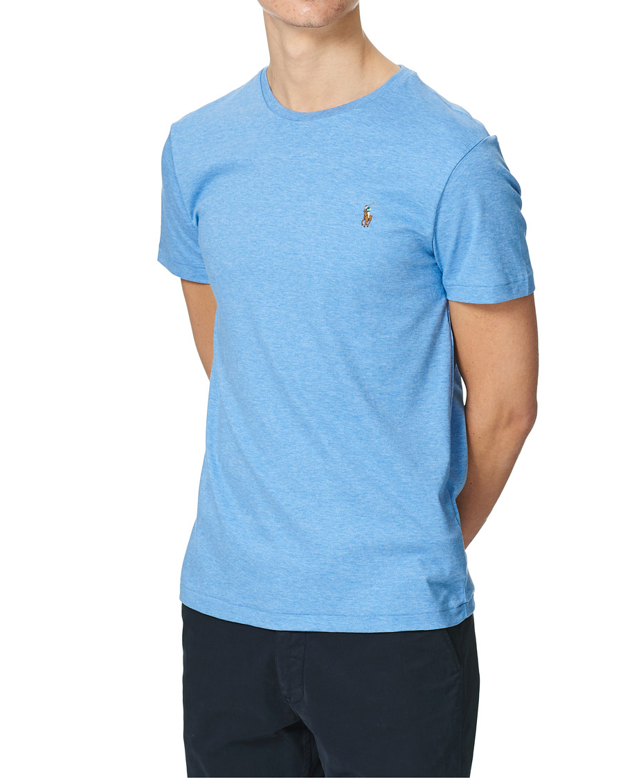 Herre | T-Shirts | Polo Ralph Lauren | Luxury Pima Cotton Crew Neck Tee Soft Royal Heather