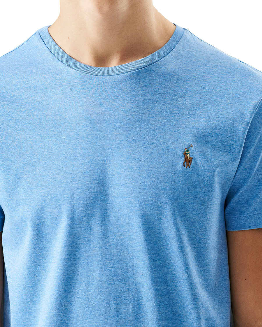 Herre | T-Shirts | Polo Ralph Lauren | Luxury Pima Cotton Crew Neck Tee Soft Royal Heather