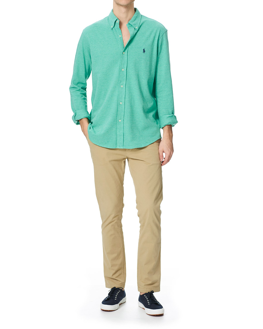 Herre | Skjorter | Polo Ralph Lauren | Featherweight Mesh Shirt Resort Green