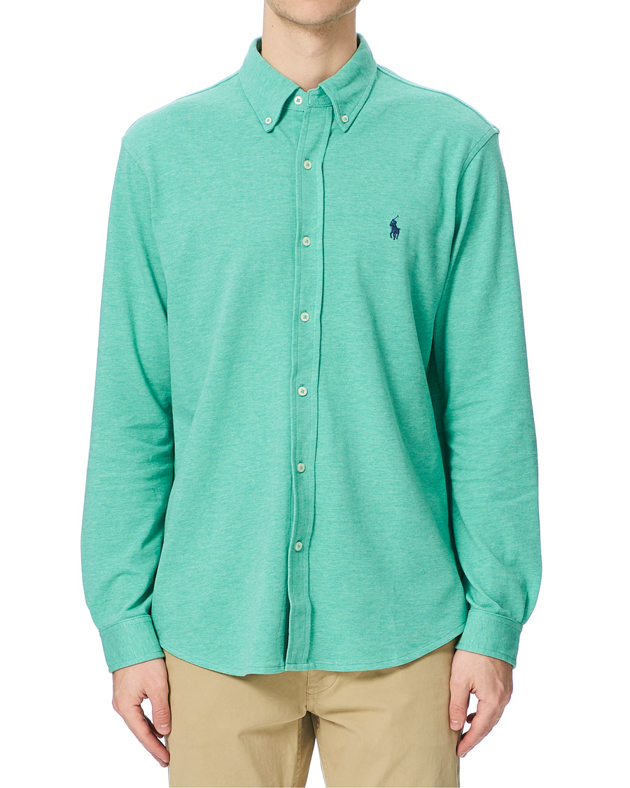Herre | Skjorter | Polo Ralph Lauren | Featherweight Mesh Shirt Resort Green
