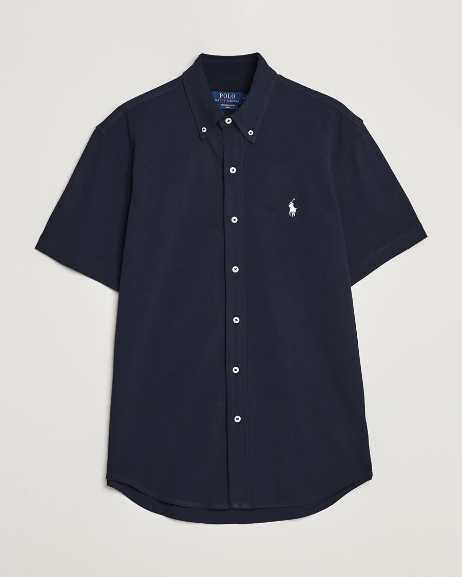 Herre | Skjorter | Polo Ralph Lauren | Featherweight Mesh Short Sleeve Shirt Aviator Navy