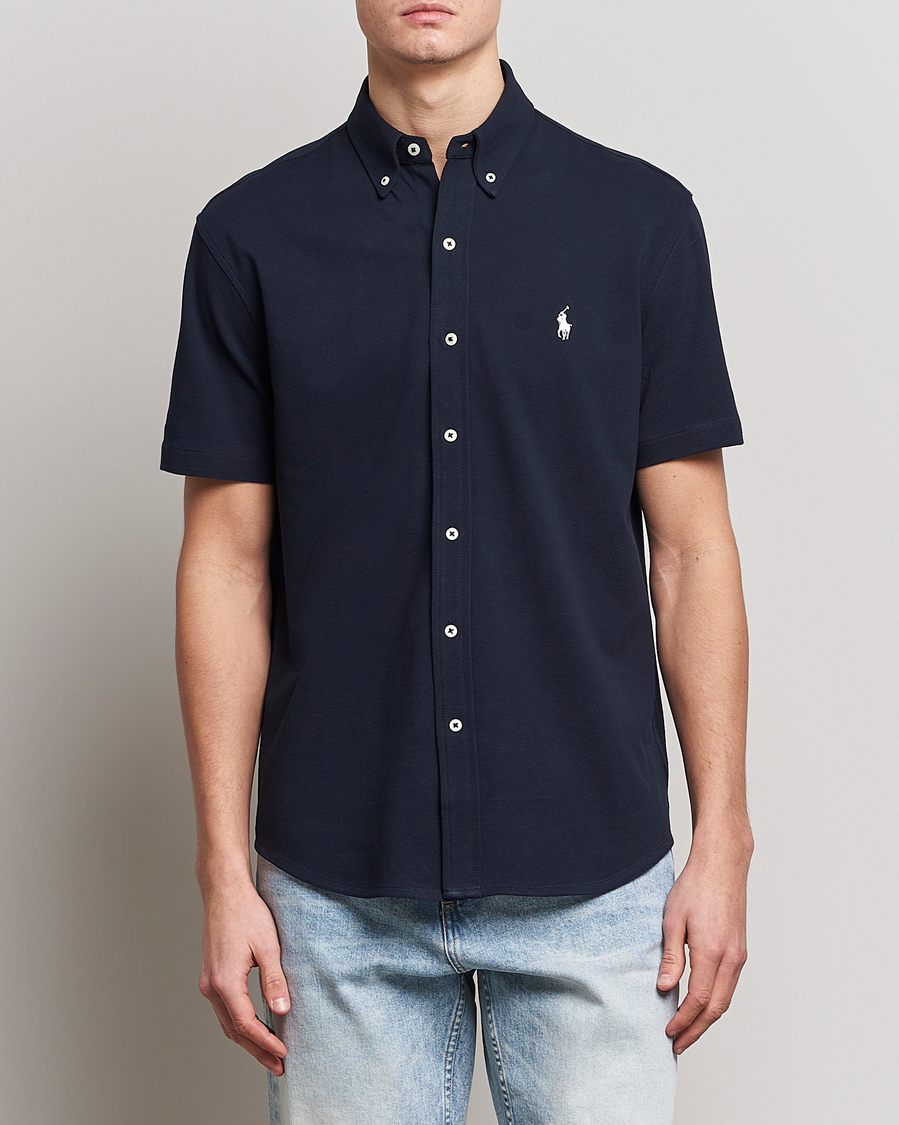 Herre | Pikéskjorter | Polo Ralph Lauren | Featherweight Mesh Short Sleeve Shirt Aviator Navy