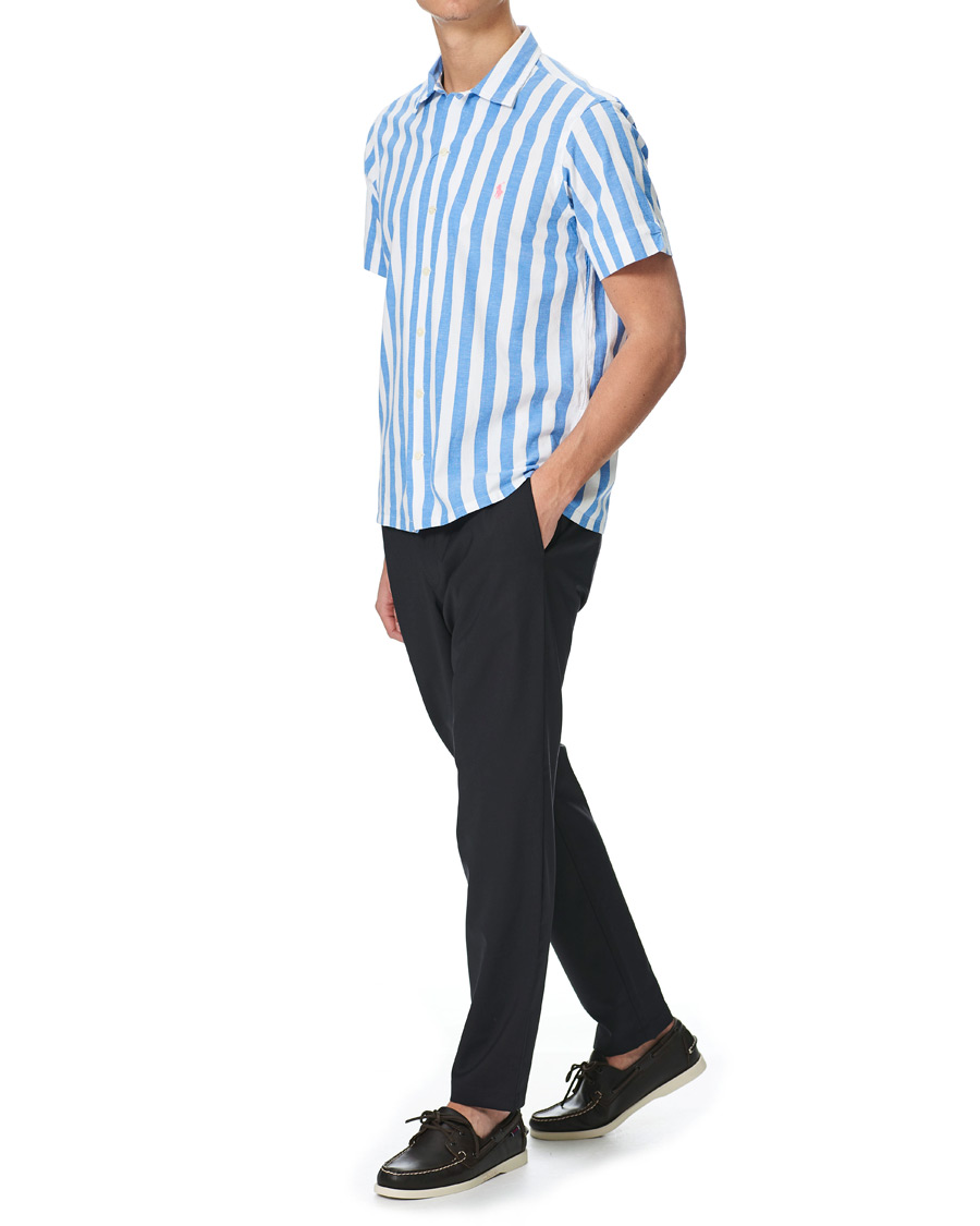 Herre | Skjorter | Polo Ralph Lauren | Striped Resort Collar Short Sleeve Shirt Blue/White