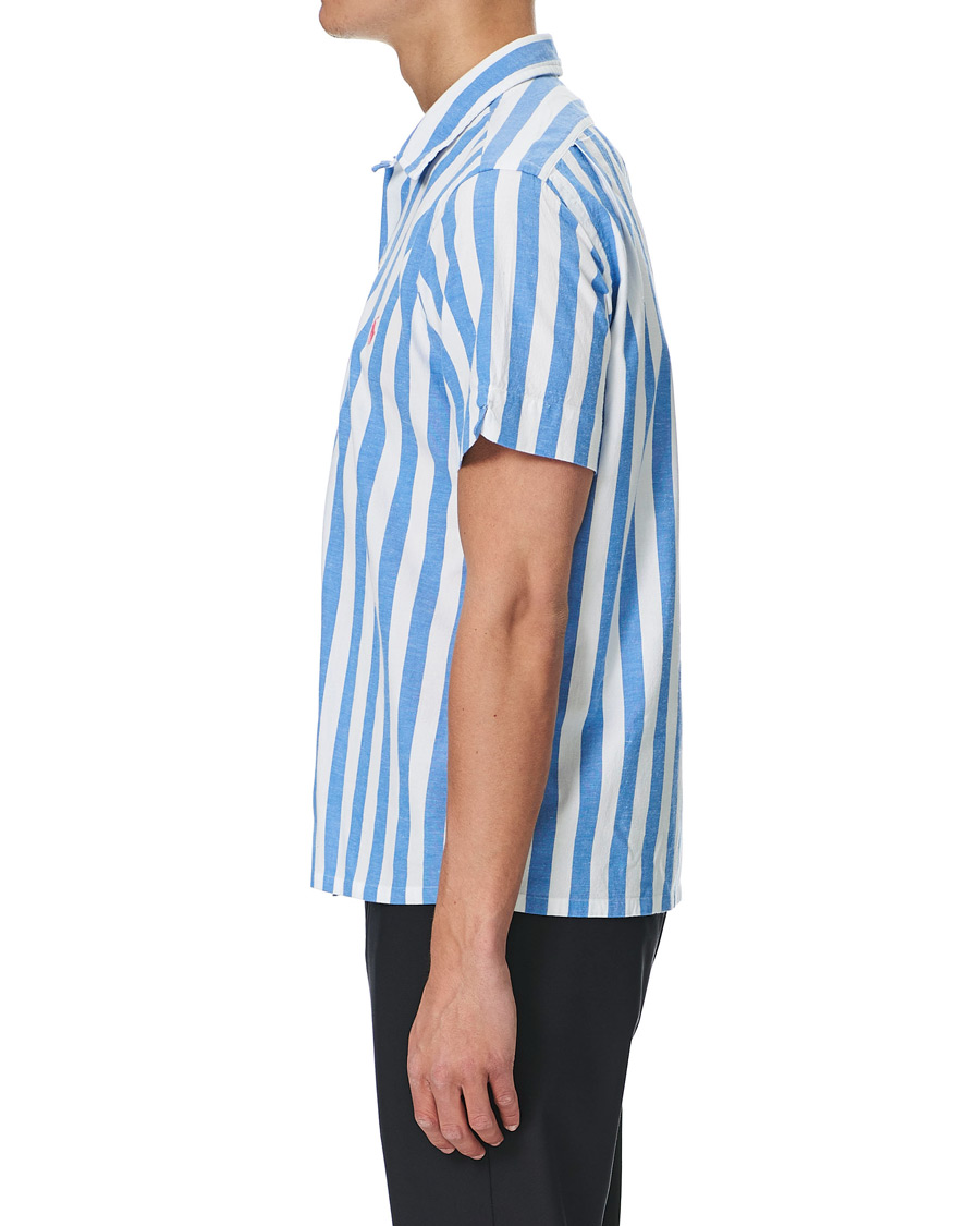 Herre | Skjorter | Polo Ralph Lauren | Striped Resort Collar Short Sleeve Shirt Blue/White