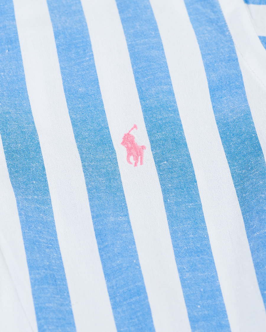Herre | Skjorter | Polo Ralph Lauren | Striped Resort Collar Short Sleeve Shirt Blue/White