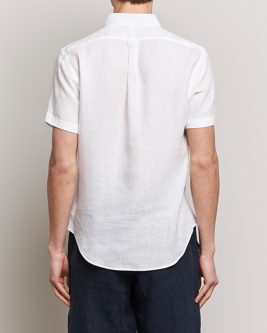 Herre | Skjorter | Polo Ralph Lauren | Slim Fit Linen Short Sleeve Shirt White