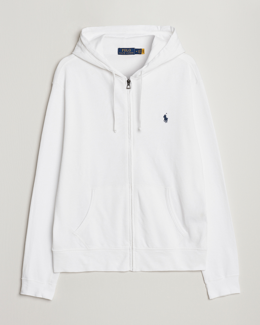 Herre | Gensere | Polo Ralph Lauren | Spa Terry Full Zip Hoodie White