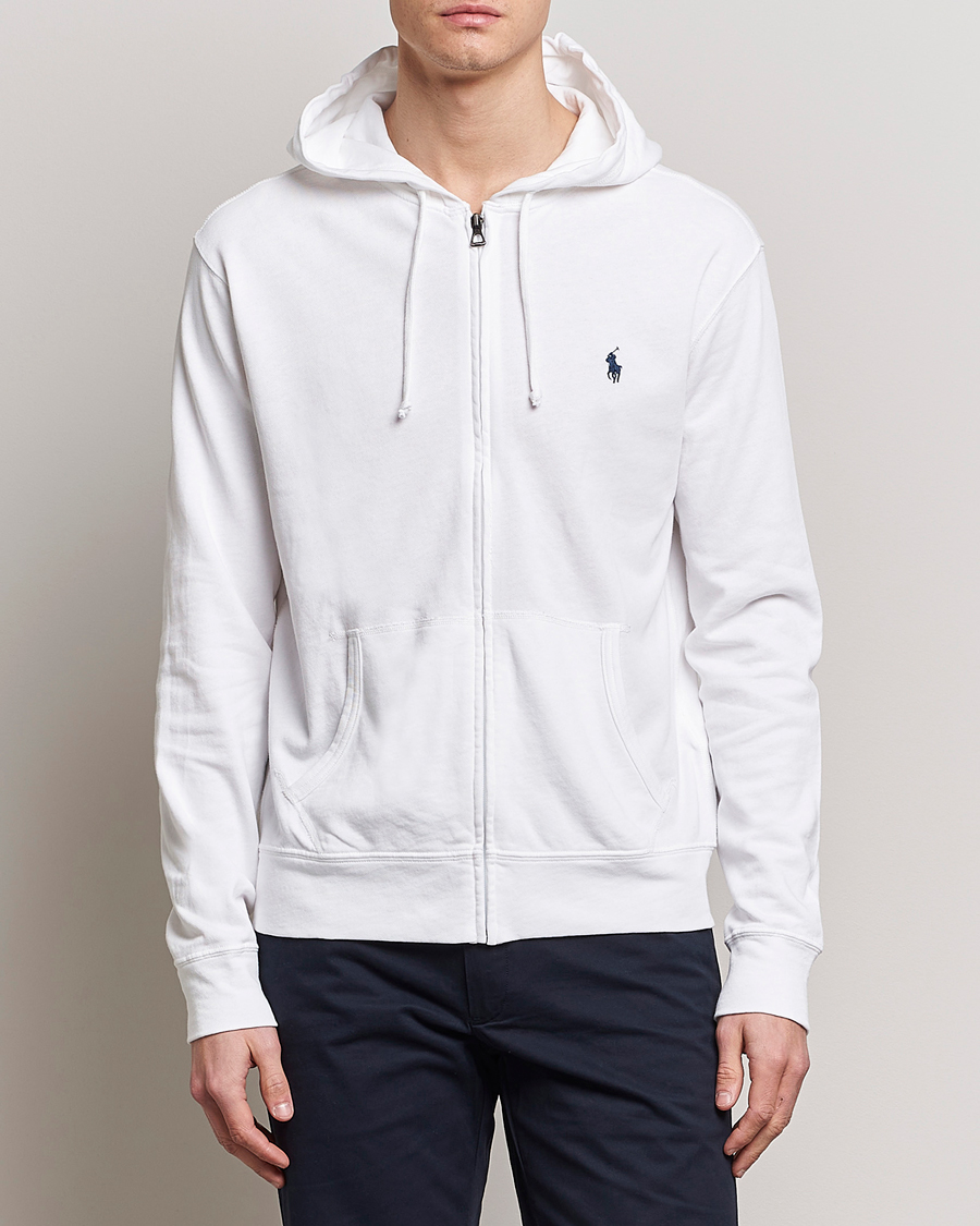 Herre | Gensere | Polo Ralph Lauren | Spa Terry Full Zip Hoodie White