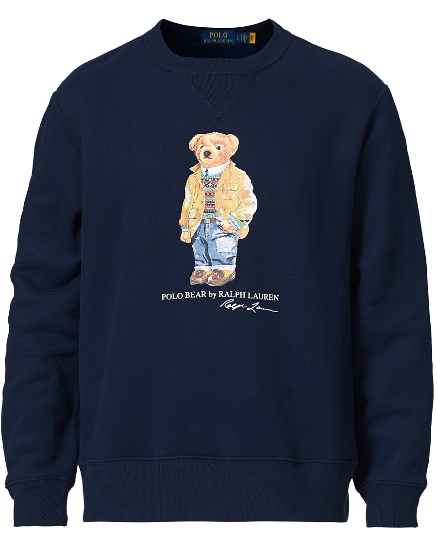 Herre | Gensere | Polo Ralph Lauren | Printed Ivy Bear Fleece Sweatshirt Cruise Navy
