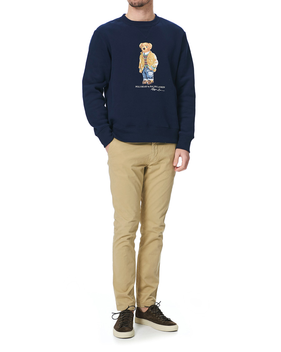 Herre | Gensere | Polo Ralph Lauren | Printed Ivy Bear Fleece Sweatshirt Cruise Navy