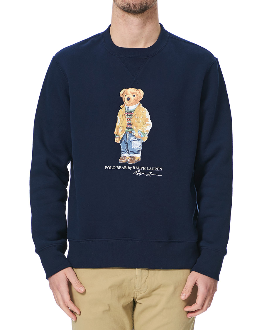 Herre | Gensere | Polo Ralph Lauren | Printed Ivy Bear Fleece Sweatshirt Cruise Navy