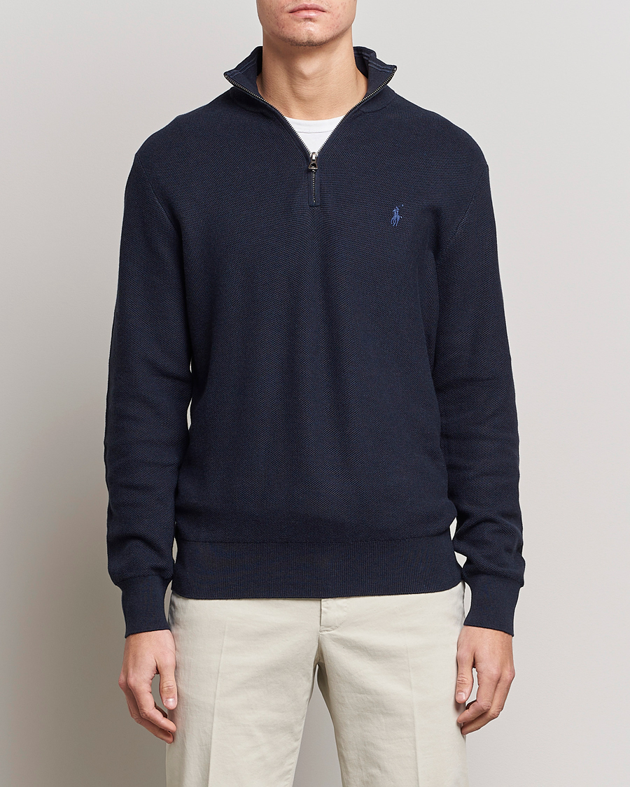 Herre | Gensere | Polo Ralph Lauren | Textured Half-Zip Navy Heather