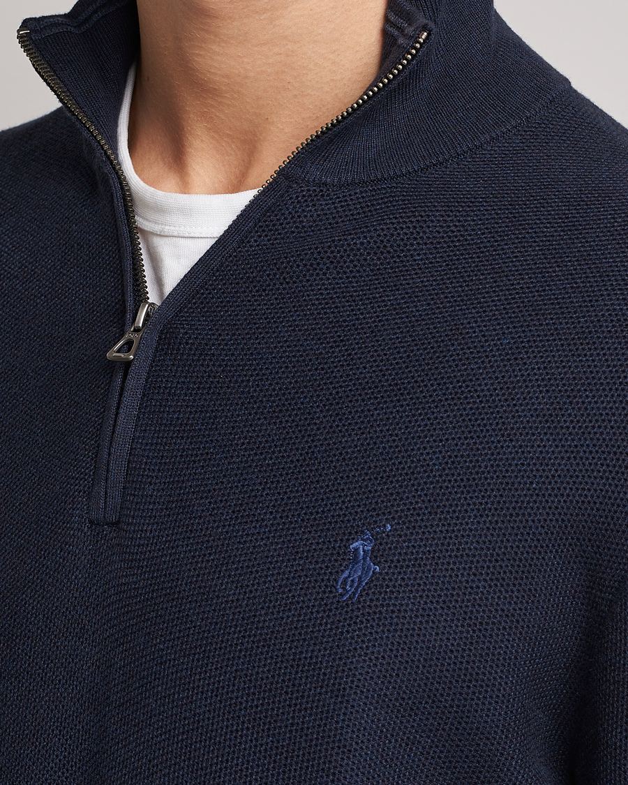 Herre | Gensere | Polo Ralph Lauren | Textured Half-Zip Navy Heather