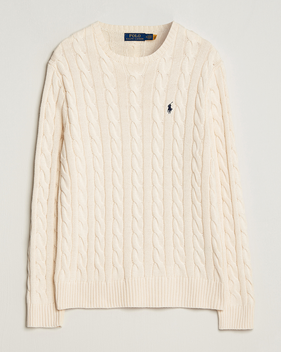Herre | Gensere | Polo Ralph Lauren | Cotton Cable Pullover Andover Cream