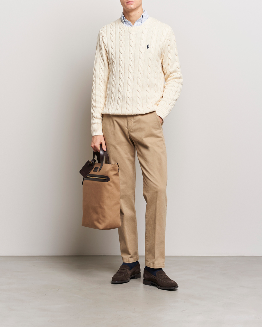 Herre | Gensere | Polo Ralph Lauren | Cotton Cable Pullover Andover Cream