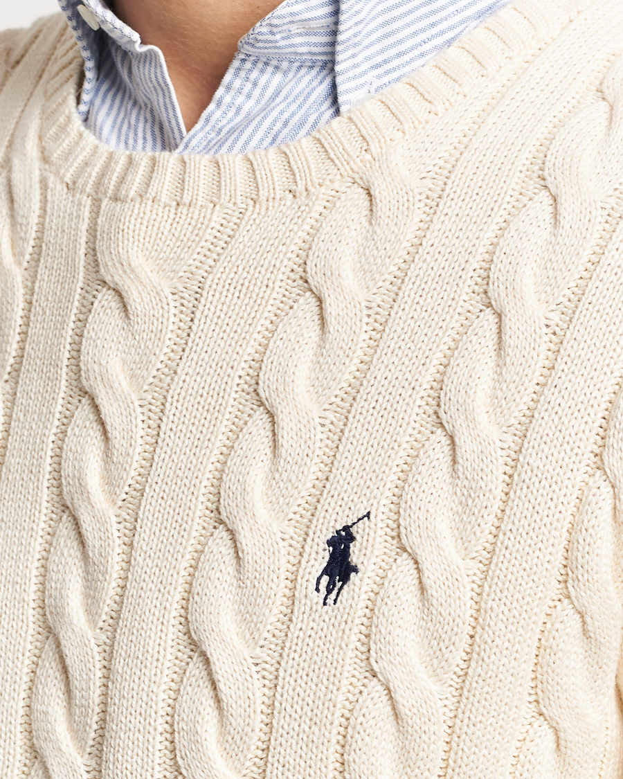 Herre | Gensere | Polo Ralph Lauren | Cotton Cable Pullover Andover Cream