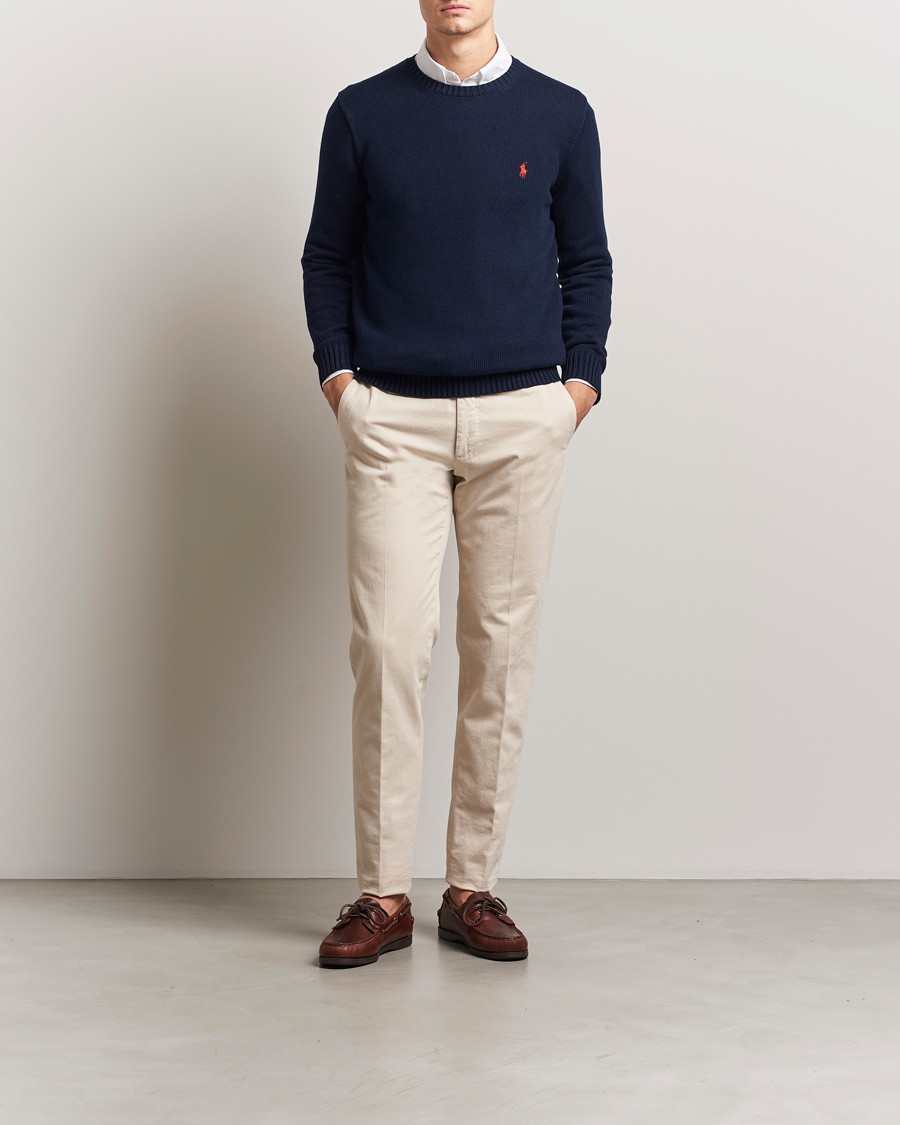 Herre | Gensere | Polo Ralph Lauren | Cotton Crew Neck Sweater Hunter Navy