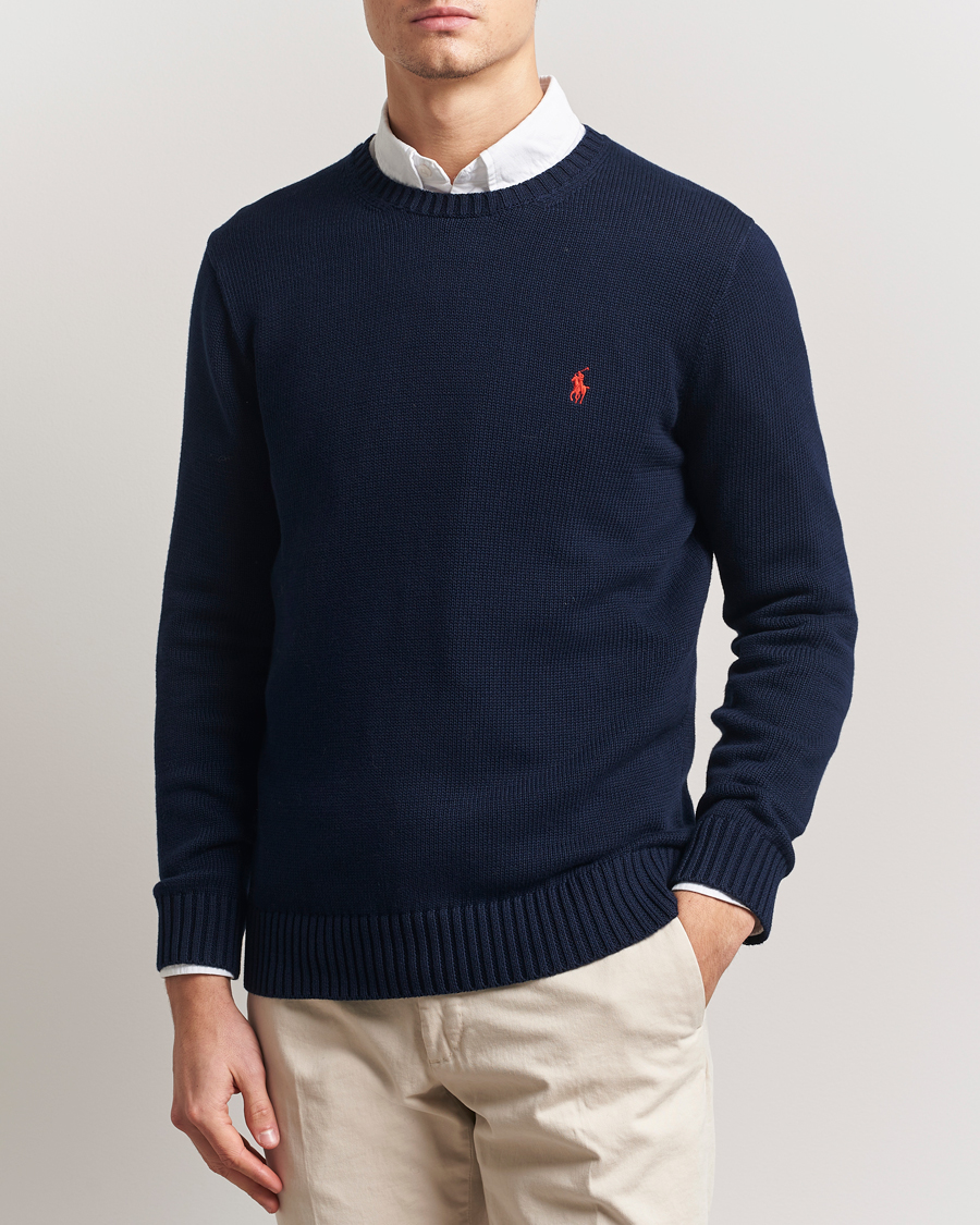 Herre | Gensere | Polo Ralph Lauren | Cotton Crew Neck Sweater Hunter Navy