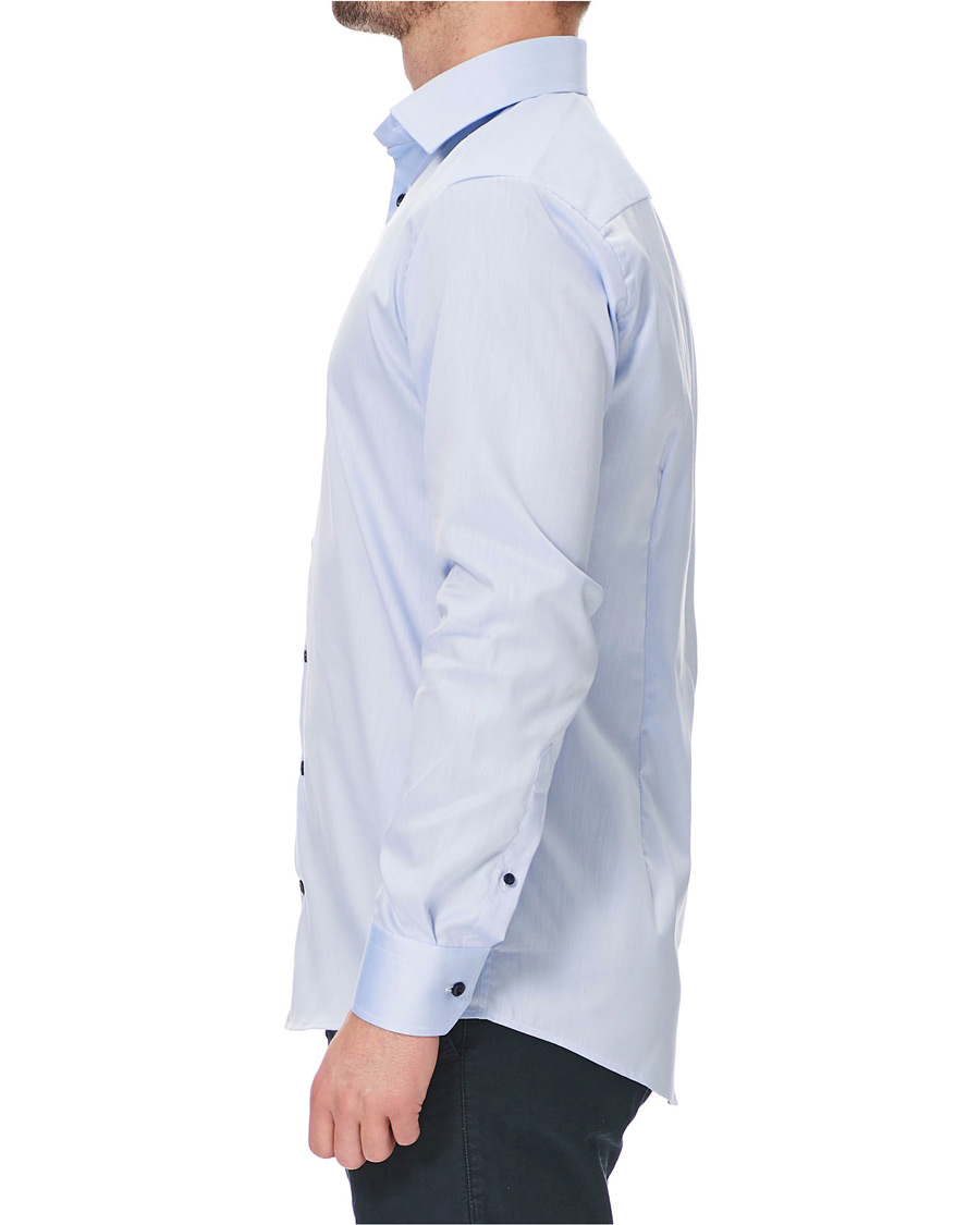 Herre | Skjorter | Eton | Slim Fit Twill Contrast Piping Shirt Light Blue