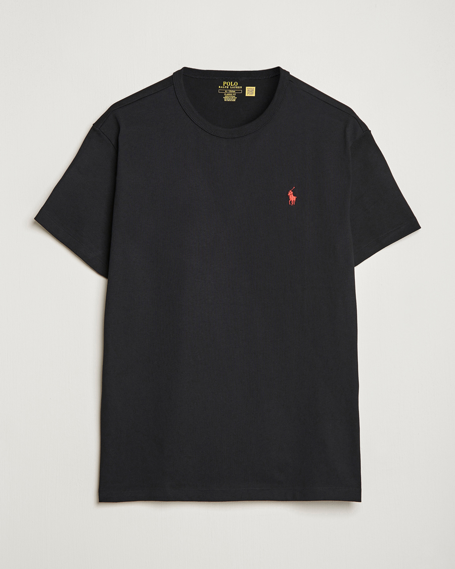 Herre | T-Shirts | Polo Ralph Lauren | Heavyweight Crew Neck T-Shirt Black