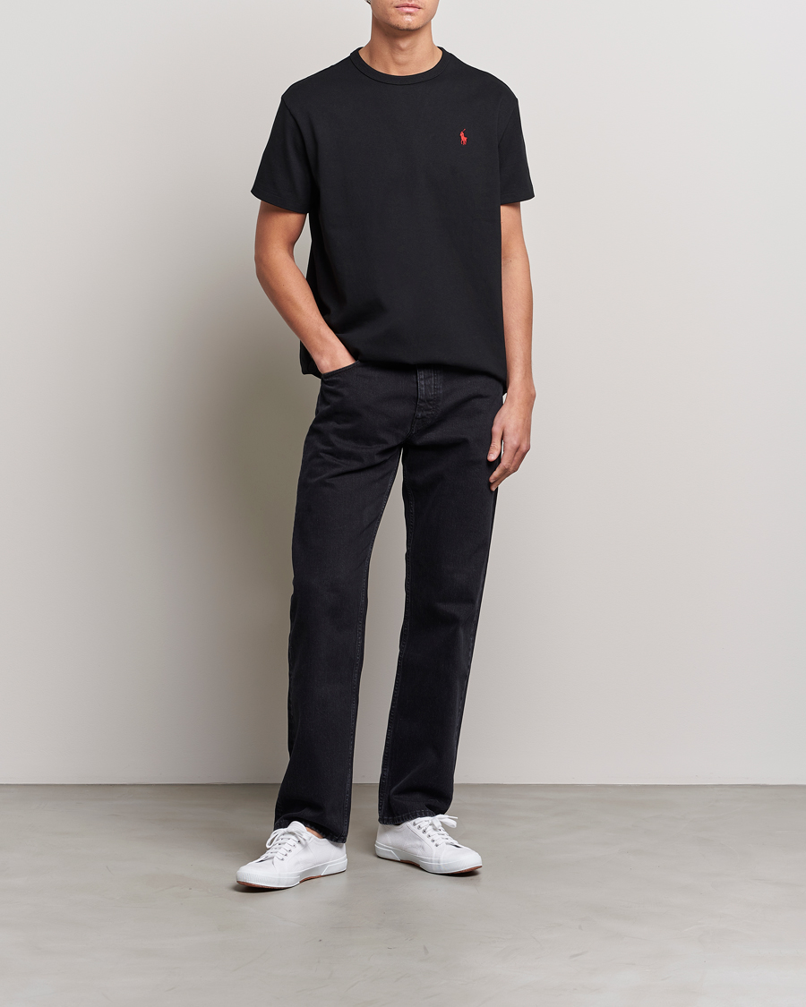 Herre | T-Shirts | Polo Ralph Lauren | Heavyweight Crew Neck T-Shirt Black