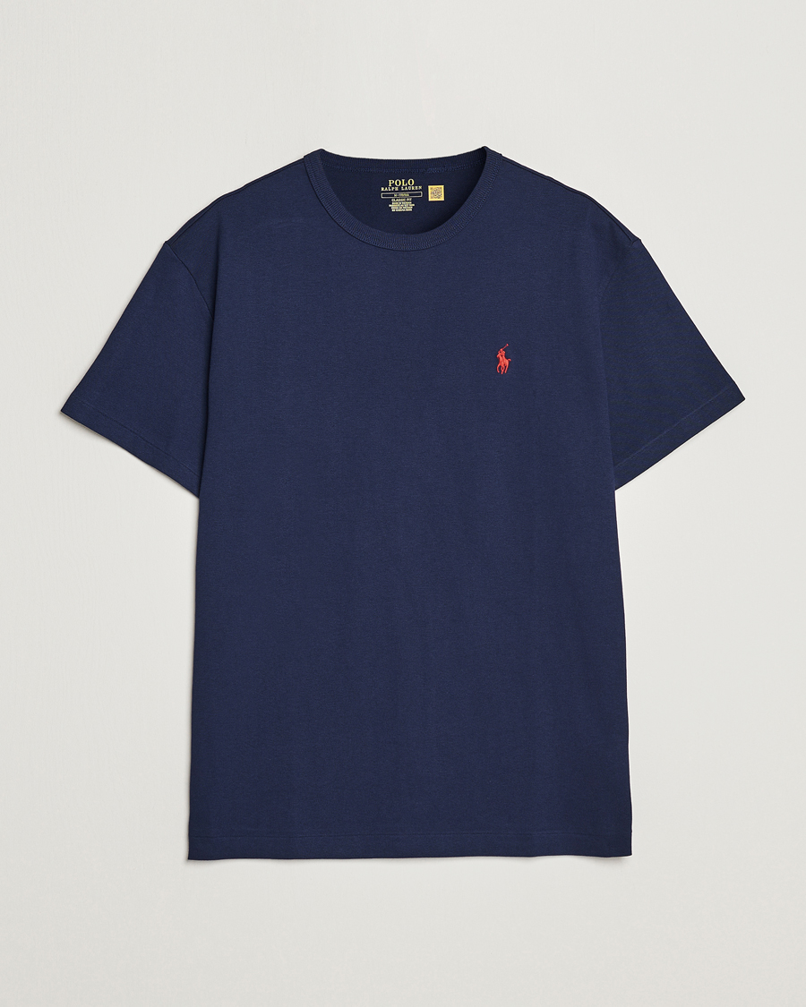 Herre | T-Shirts | Polo Ralph Lauren | Heavyweight Crew Neck T-Shirt Newport Navy