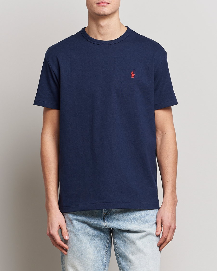 Herre | T-Shirts | Polo Ralph Lauren | Heavyweight Crew Neck T-Shirt Newport Navy