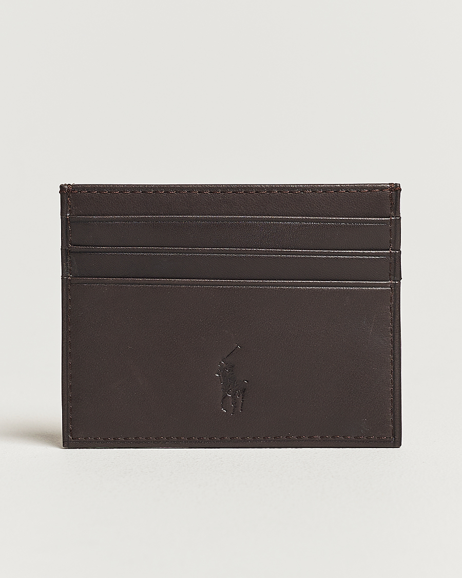 Herre | Polo Ralph Lauren Smooth Leather Credit Card Case Brown | Polo Ralph Lauren | Smooth Leather Credit Card Case Brown