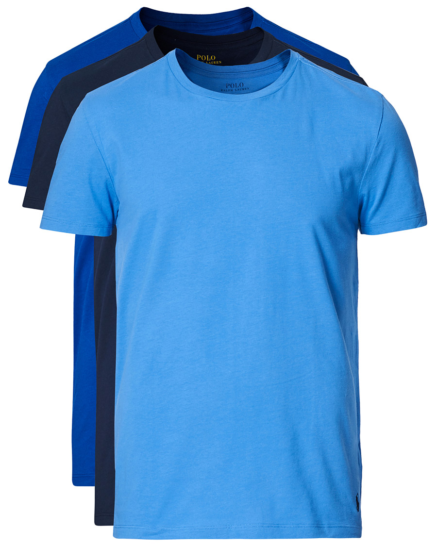 Herre | T-Shirts | Polo Ralph Lauren | 3-Pack Crew Neck Tee Navy/Sapphire/Bermuda