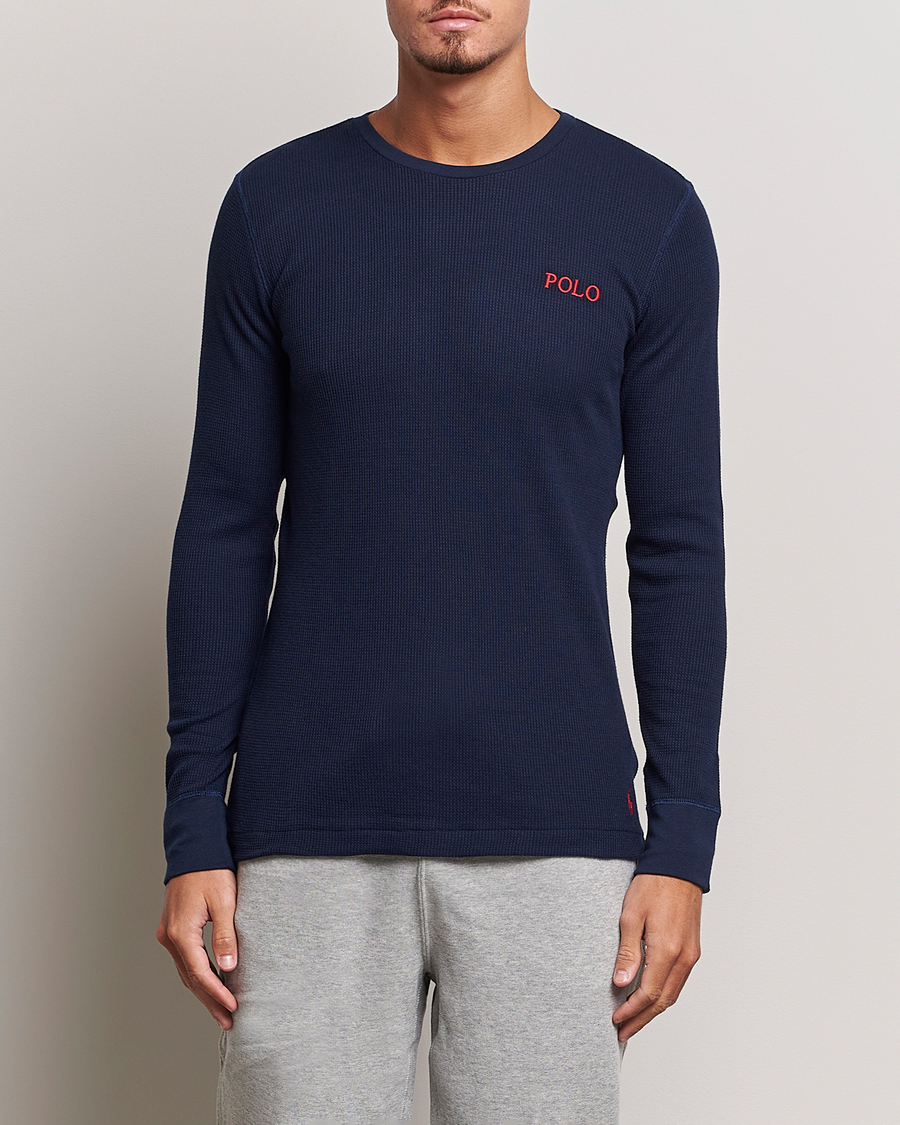 Herre |  | Polo Ralph Lauren | Waffle Long Sleeve Crew Neck Cruise Navy