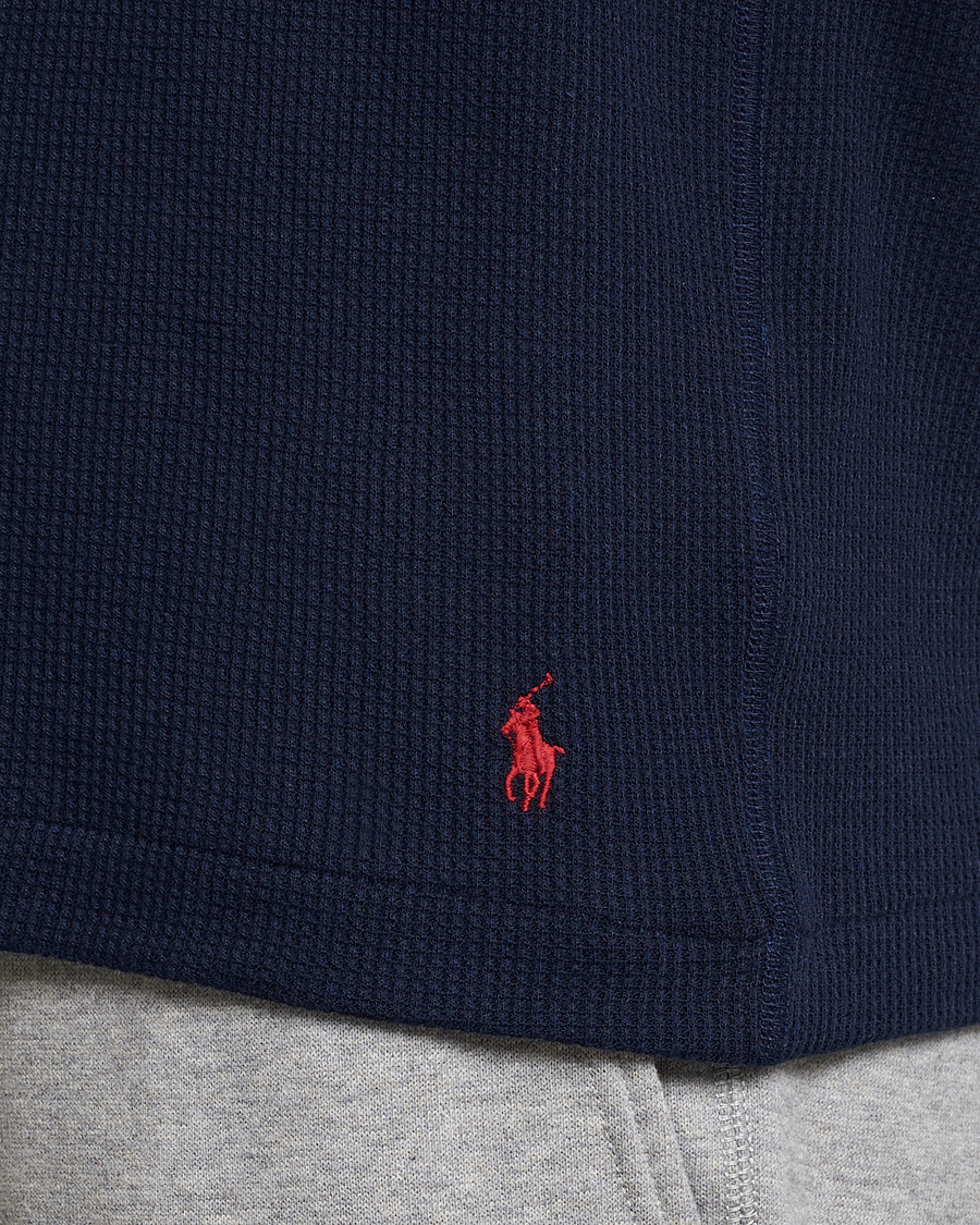 Herre | T-Shirts | Polo Ralph Lauren | Waffle Long Sleeve Crew Neck Cruise Navy