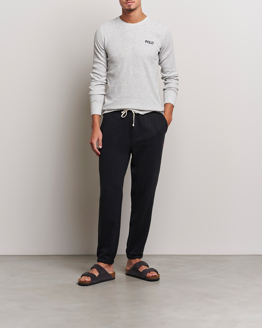 Herre | T-Shirts | Polo Ralph Lauren | Waffle Long Sleeve Crew Neck English Heather