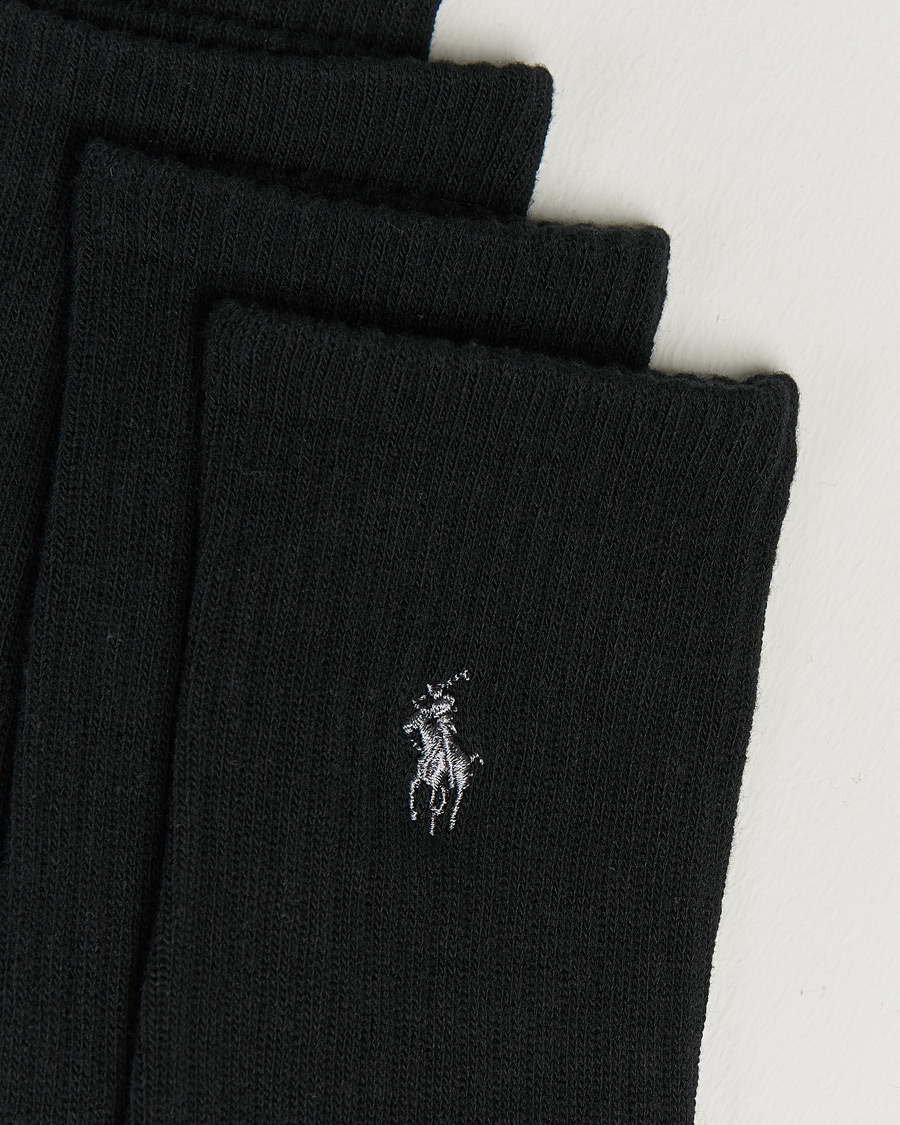 Herre | Vanlige sokker | Polo Ralph Lauren | 6-Pack Cotton Crew Socks Black