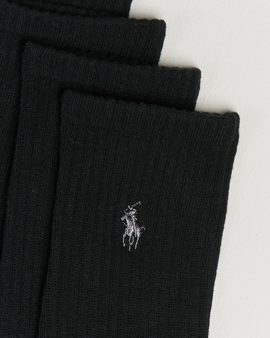 Herre | Undertøy | Polo Ralph Lauren | Polo Ralph Lauren6-Pack Cotton Crew SocksBlack