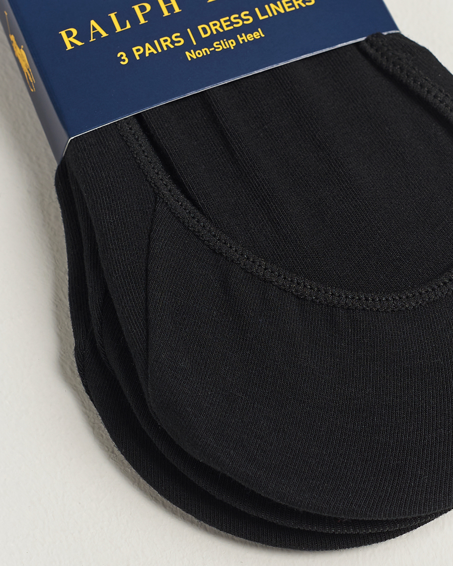 Herre | Undertøy | Polo Ralph Lauren | 3-Pack No Show Socks Black