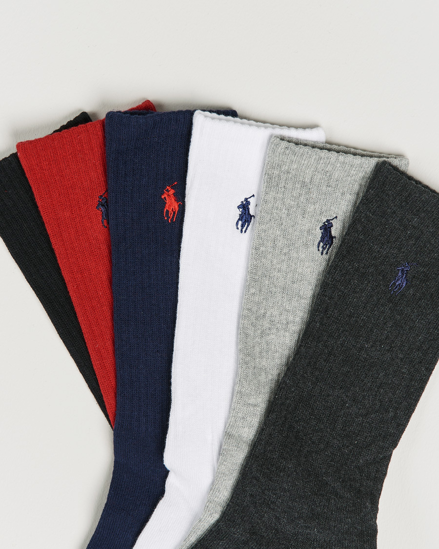 Herre | Undertøy | Polo Ralph Lauren | Polo Ralph Lauren6-Pack Cotton Crew SocksMulti
