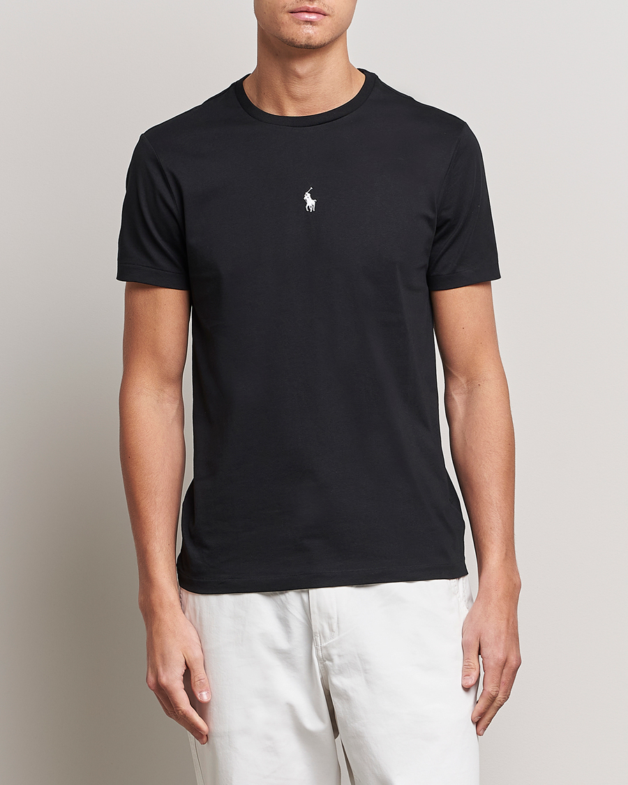 Herre | T-Shirts | Polo Ralph Lauren | Chest Crew Neck Tee Black