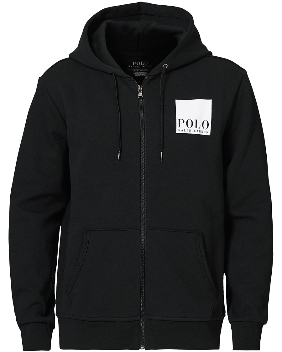 Herre | Gensere | Polo Ralph Lauren | Box Logo Backprint Full Zip Hoodie Black