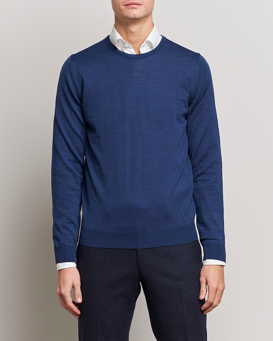 Herre |  | Stenströms | Merino Crew Neck Blue