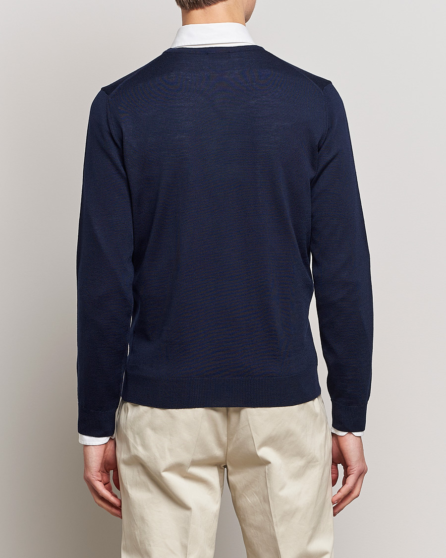 Herre | Gensere | Stenströms | Merino Crew Neck Navy