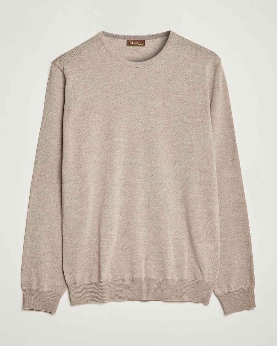 Herre | Gensere | Stenströms | Merino Crew Neck Sand