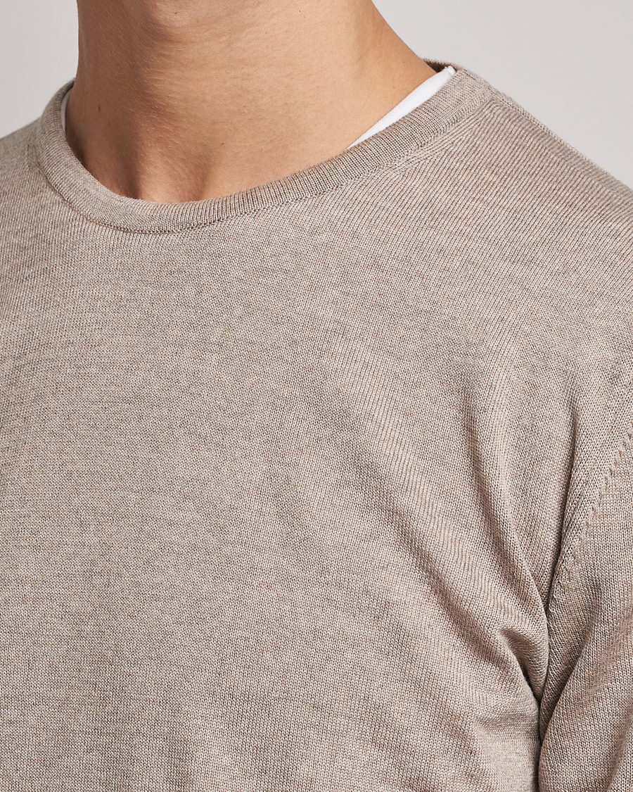 Herre | Gensere | Stenströms | Merino Crew Neck Sand