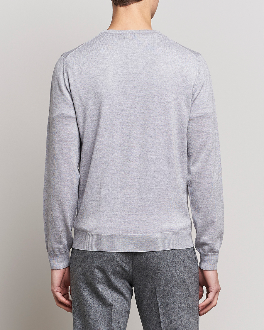 Herre | Gensere | Stenströms | Merino Crew Neck Light Grey