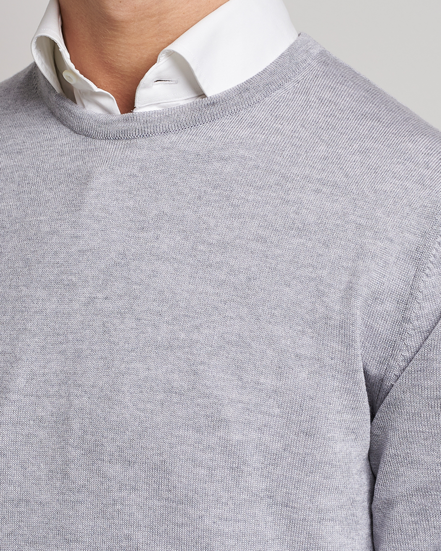 Herre | Gensere | Stenströms | Merino Crew Neck Light Grey