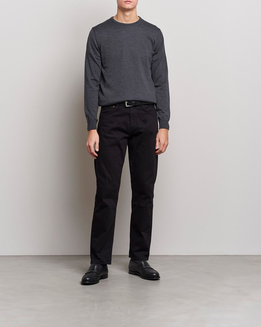 Herre | Gensere | Stenströms | Merino Crew Neck Anthracite
