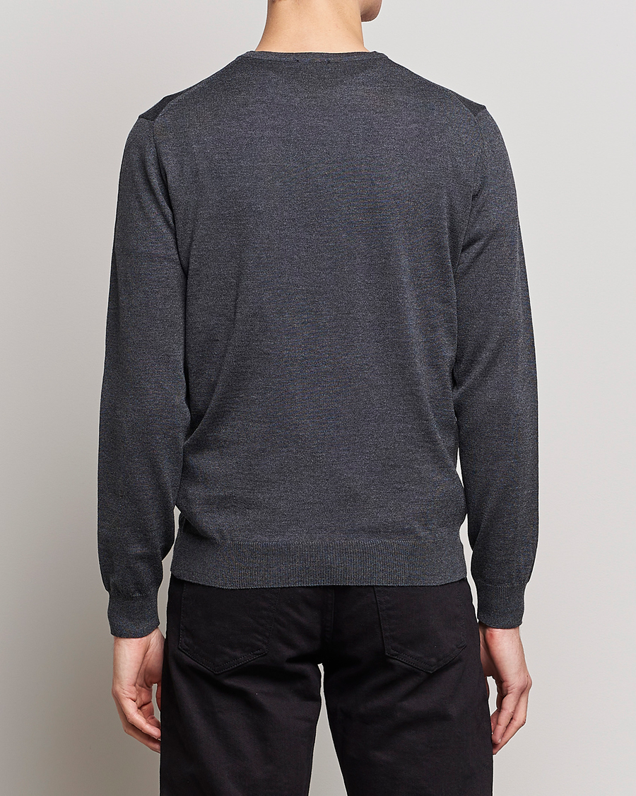 Herre | Gensere | Stenströms | Merino Crew Neck Anthracite