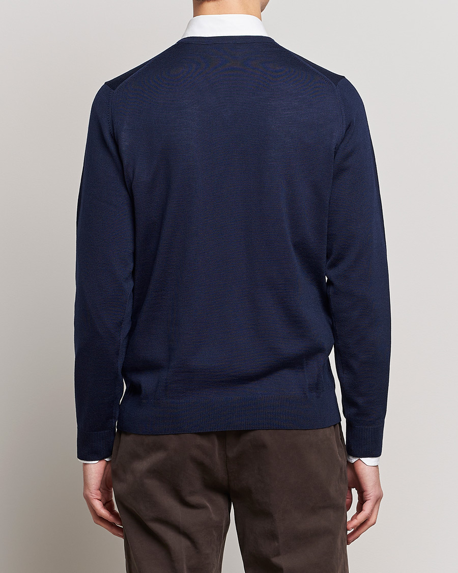 Herre | Gensere | Stenströms | Merino V-Neck Navy